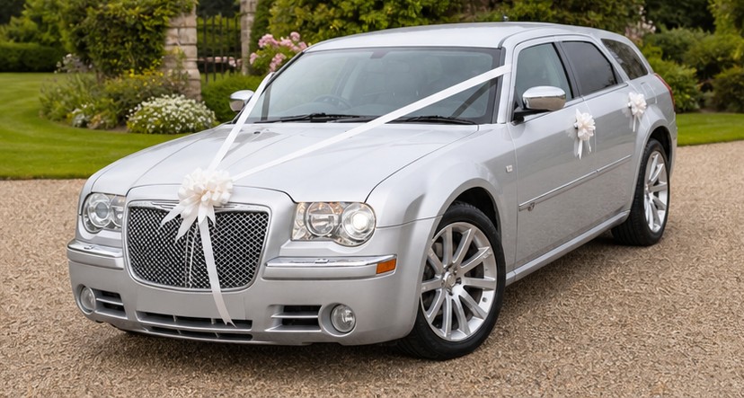 Chauffeur and Chrysler 300C at Warwick House wedding venue, Silver Crown Weddings, www.silvercrownweddings.com, 07345686009, contact@silvercrownweddings.com